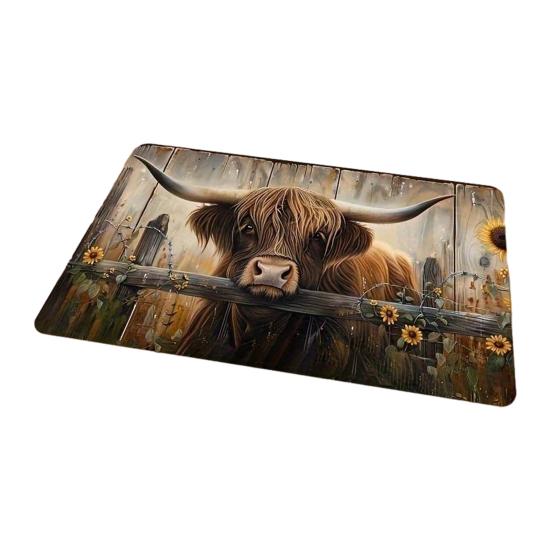 Realistic Animal Floor Mat 3D Optical Illusion Rug Cute Cat Design Entrance Rug Non-slip Dog Doormat for Bathroom Kitchen Living Room Bedroom