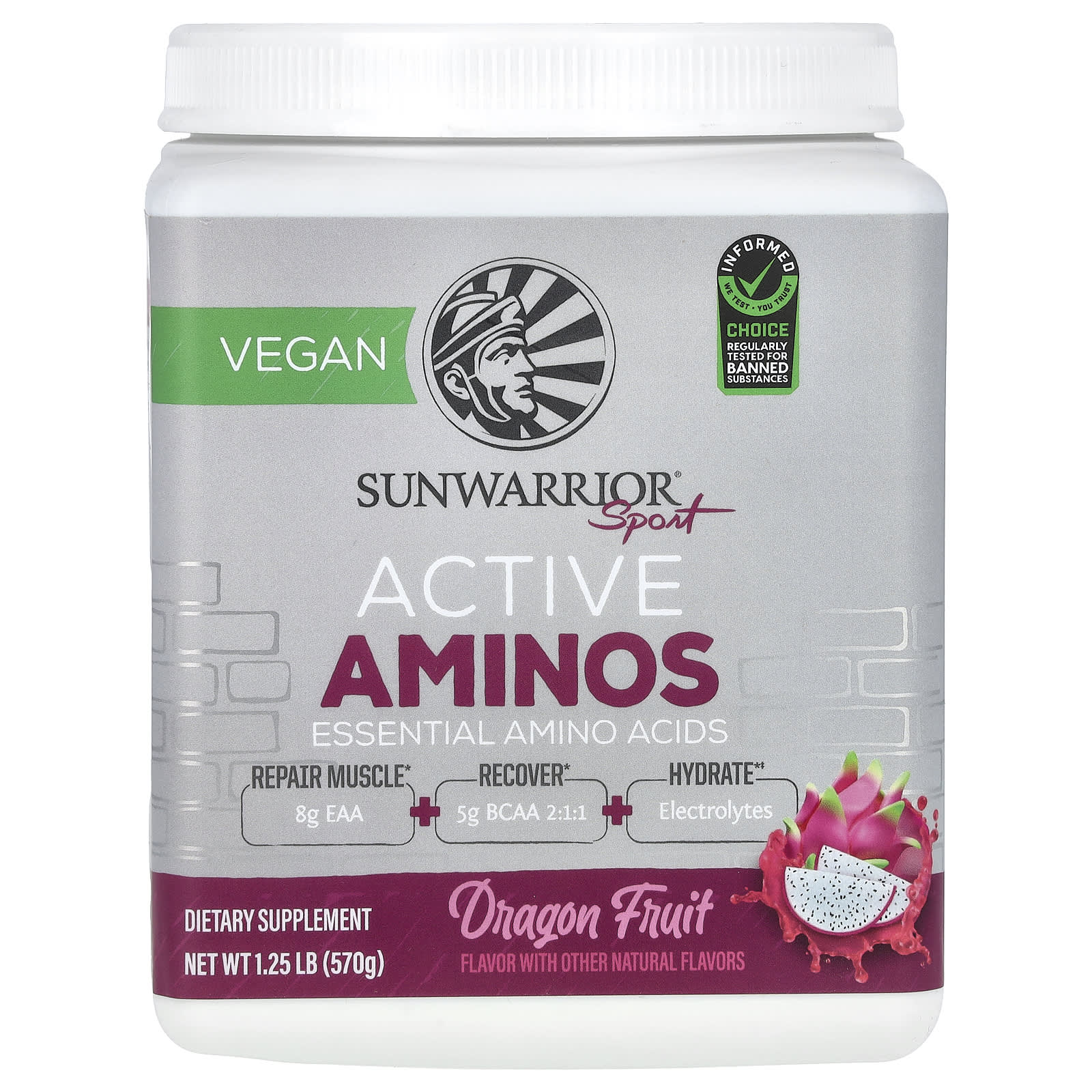 

Sport, Active Amino Acids, Dragon Fruit, 570G(1.25Lbs)