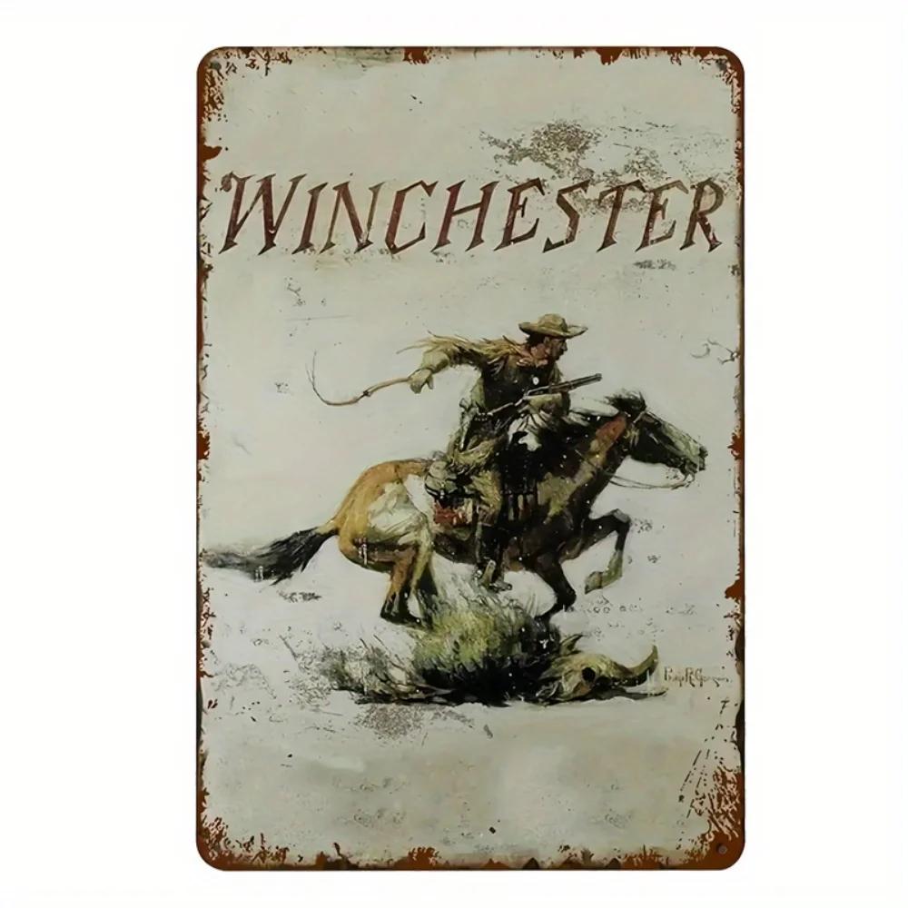 Authentic Vintage Western Cowboy Sign - Retro Cowboy Code Metal Art for Garage/Shop/Man Cave/Home Decor