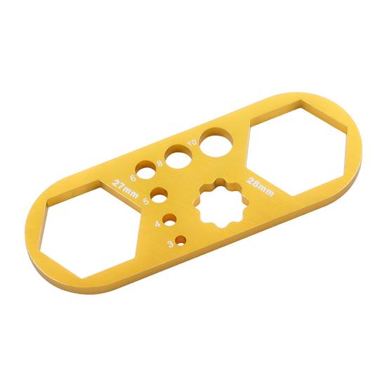 Bike Front Fork Wrench Heavy Duty Aluminum Alloy MTB Road Mountain Bicycle Suspension Fork Top Cover Removal Spanner Bike Repair Tools