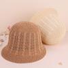 New Summer Knitted Hollow Sun Hat Foldable Sunscreen Bucket Hat Beach Vacation Fashion Bucket Hat