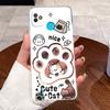 For Tecno Pop 5 Pop 4 Air Pop4 LTE Phone Case BD2 BD3 BD1 BD4 BD4a Shell Case Cute Cat Clear Silicone Soft TPU Jelly Back Cover
