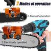 Chainsaw Sharpener Jig Kit, Portable Universal Chain Saw Sharpener Tool with 5 PCS High Hardness Burrs, Manual Hand Crank Chainsaw Sharpener,