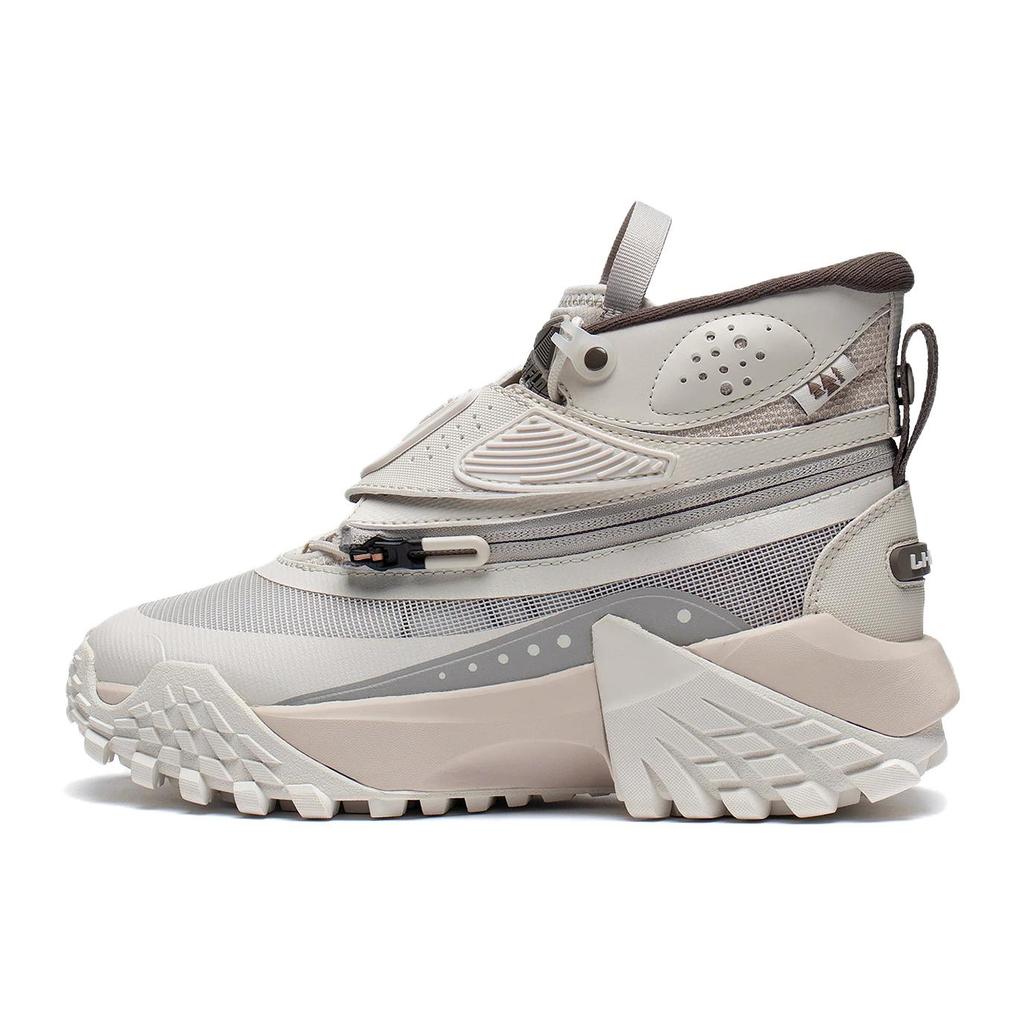 New LiNing CF Lin Chuan Cushioned Slip Resistant Rebound High Top Sports Casual Shoes Women's White AGLS152-1