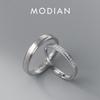 Modian 925 Sterling Silber Cassic Frosted Trendy Lovers Paar Ring für Frauen Statement Hochzeit Verlobung Edlen Schmuck Geschenke