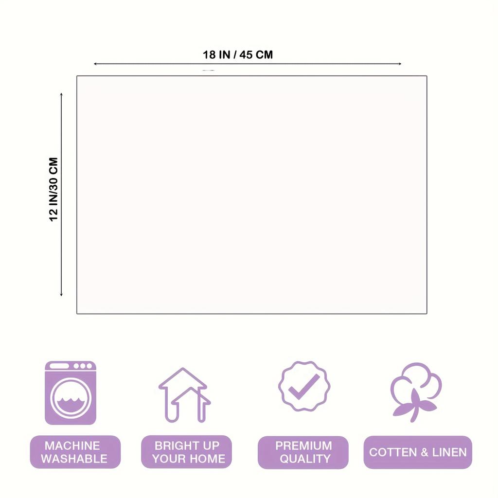 4 szt. podkładek stołowych wielkanocnych, Rozmiar 45*30cm/18*12 cali, Odpowiednie na spotkania rodzinne, Do jadalni w domu, Kuchni, Imprezy, Kemping i Dekorację stołu świątecznego