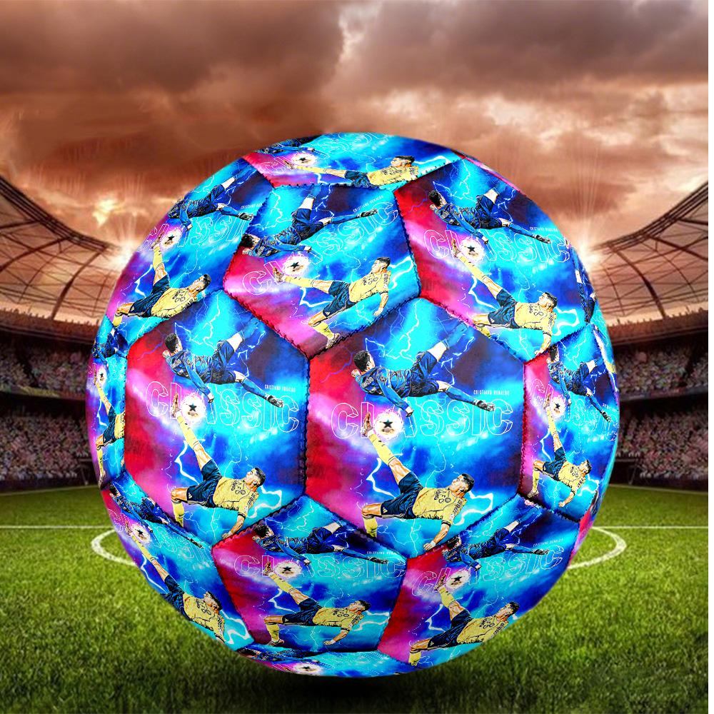 Cristiano Ronaldo Taglia 5 Pallone da Calcio Pallone da Calcio ad Alta Elasticità Per Competizione All'aperto Allenamento Quotidiano Gioco