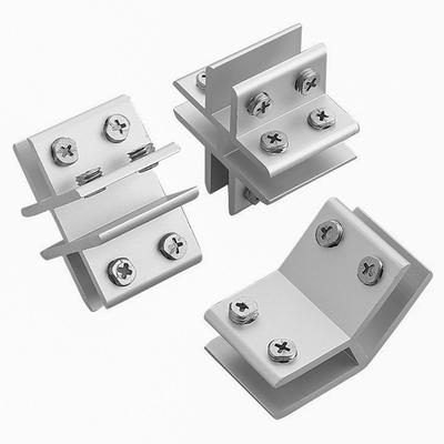 Für 6-12mm Möbelbeschläge Glasklammer Glasbeschichtete Halterungen Zinklegierung Chrom-Finish Regalhalter Stützwinkel Klemmen