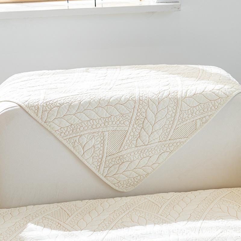 Summer Cotton Sofa Cushion Pastoral All-season Non-slip Cushion Simple Modern Leather Sofa Cover Seat Cushion Cover