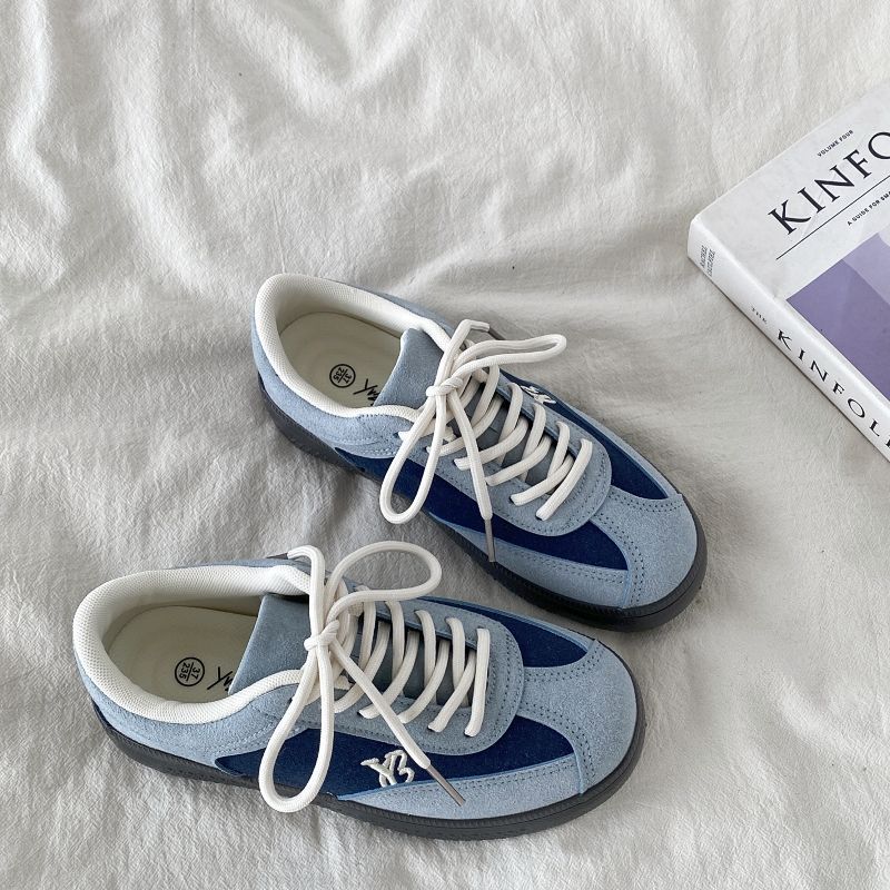 Spring new collar dancer retro women's shoes lace-up sports platform casual fashion shoes