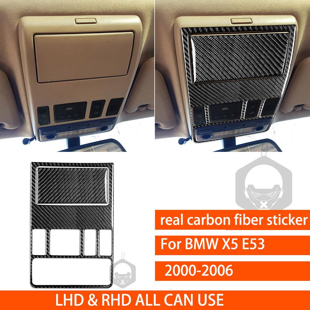 For BMW X5 E53 2000-2006 Center Dashboard Full Set Kit Trim Cover Tuning Real Carbon Fiber Sticker Car Interior Accessories