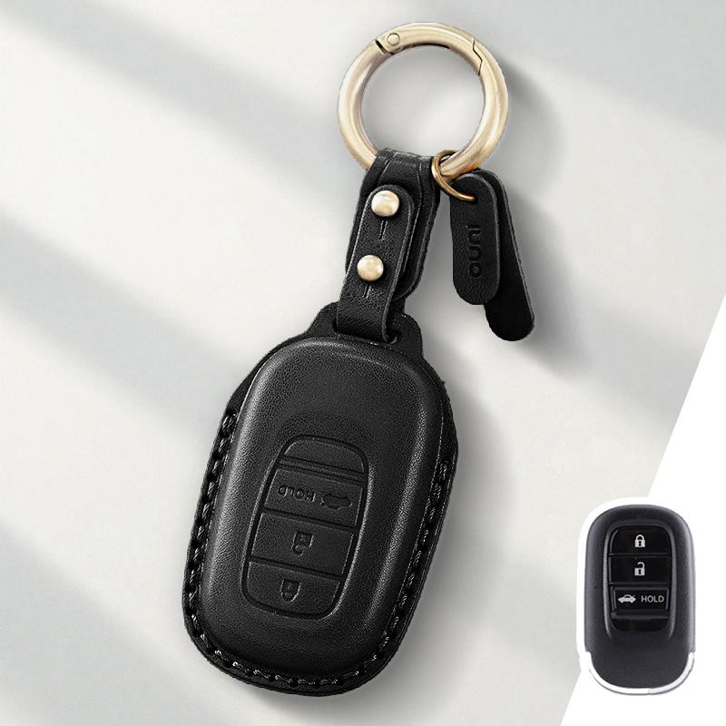 Genuine Leather Protector for CR-V HR-V Civic Accord Pilot Key Case Cover Fob