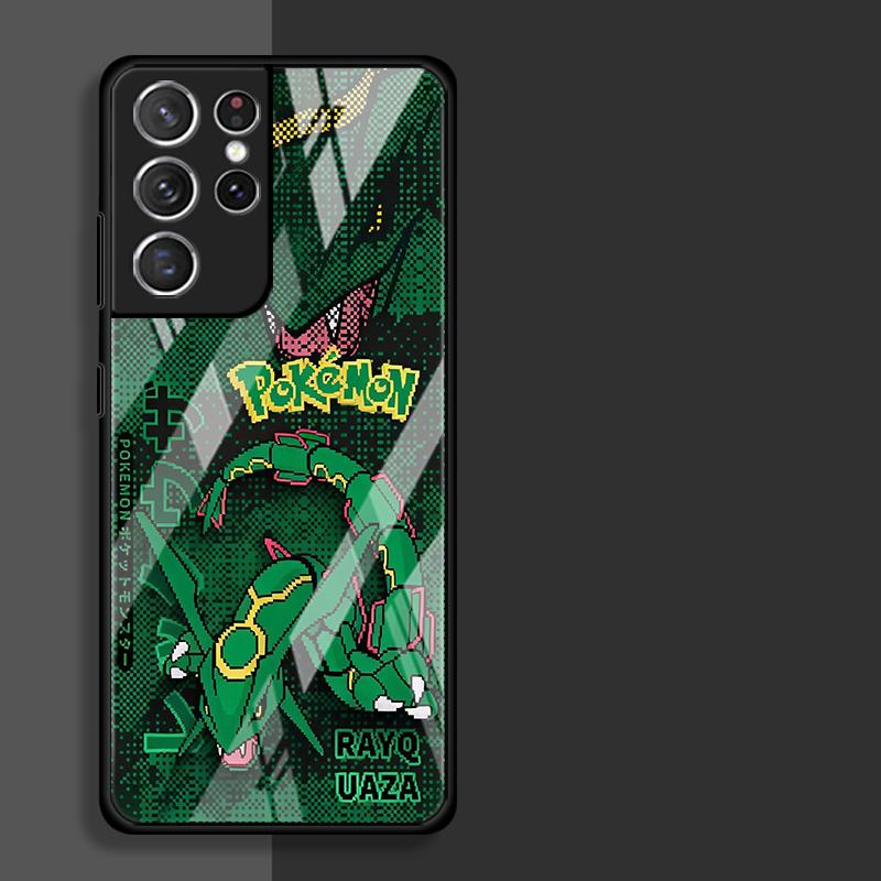 Cool Anime Pokemon Luxury Phone Cover Glass Case for Samsung Galaxy S25 Ultra S22 S21 S24+ S23+ S25+ S20 FE S23 Plus S24