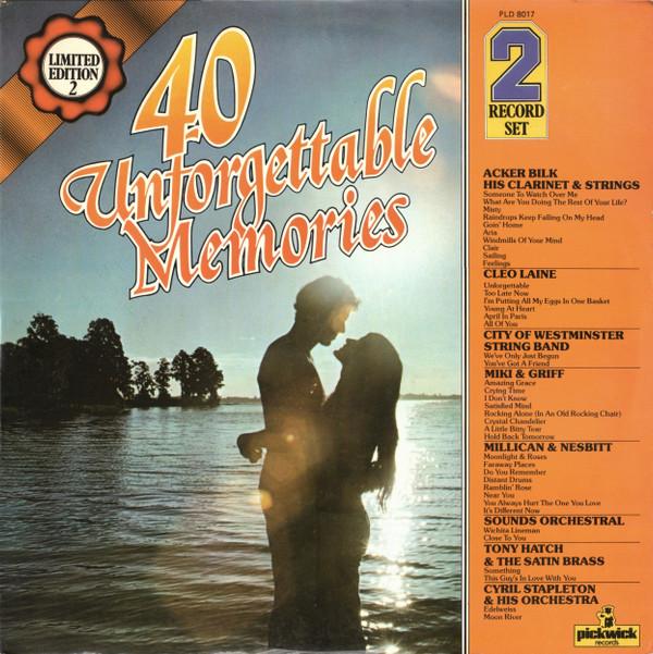 

LP Record VARIOUS 40 Unforgettable Memories PLD8017 Pickwick Record UK Pop Used