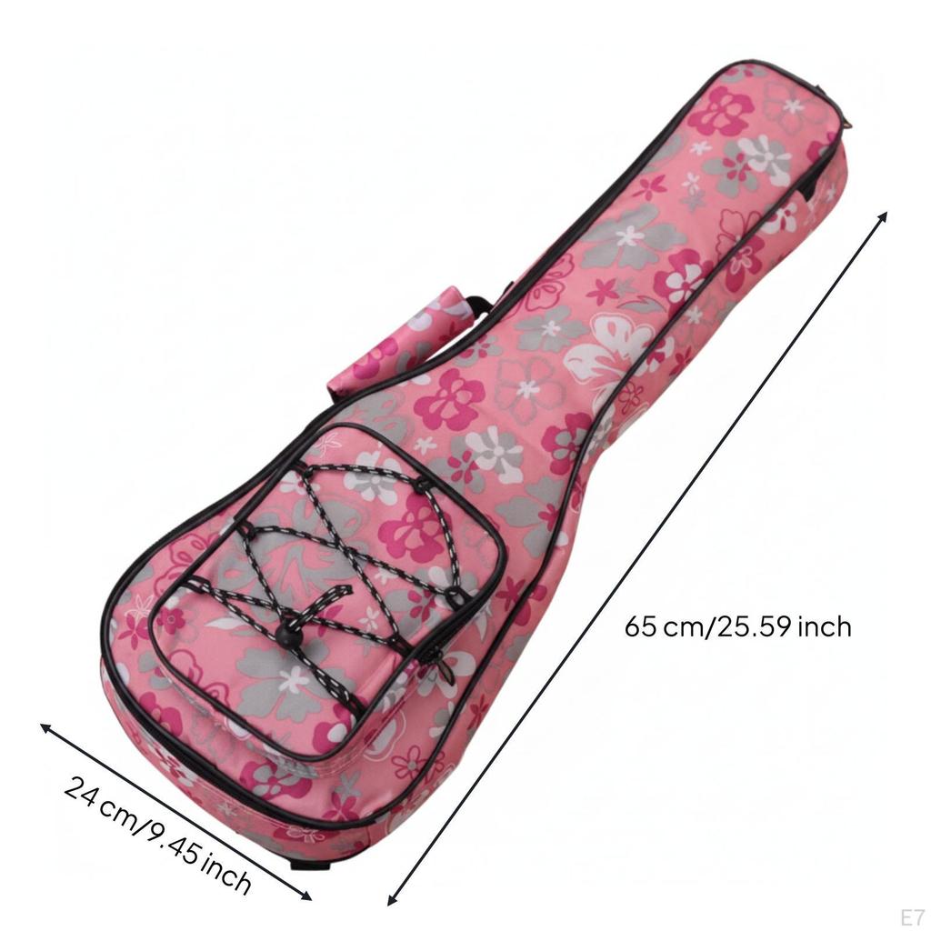 Padded Ukulele Bag Sheltering Gig with Accessory Pocket Reinforced