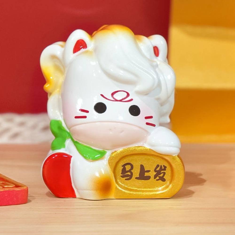 Blessing 2026 New Years Ornament Chinese Style Cute Resin Crafts  Spring Festival