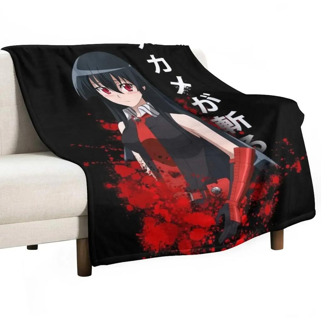 Akame ga kill Throw Blanket Decorative Sofas Multi-Purpose Flannel Luxury Thicken cosplay anime Bed Blankets
