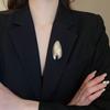 Exaggerate Metal Geometric Glossy Eggshell Broochs for Women Unique Exquisite Suit Corsage Pins Party Jewelry Fashion Accessory