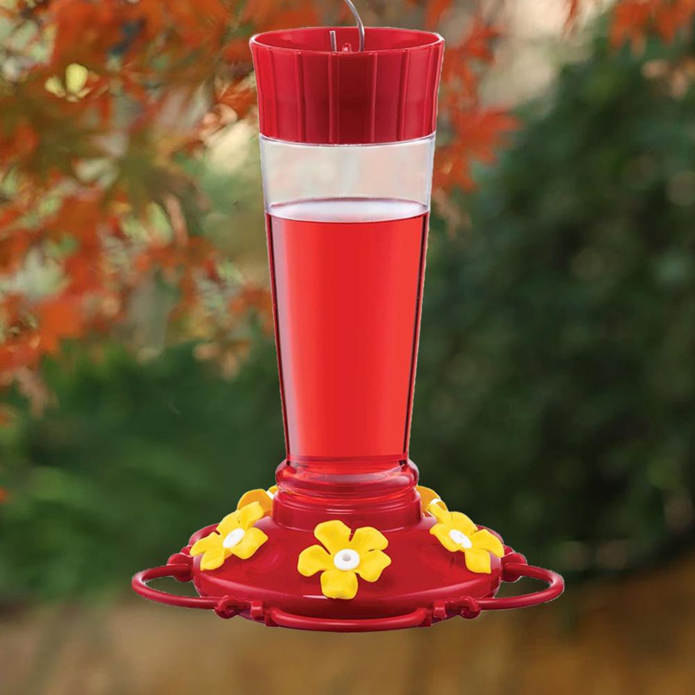 Plastic Hummingbird Feeder with Hook Wild Bird Feeder Large Capacity Outdoor Feeding Tray for Indoor Backyard Patio Decor