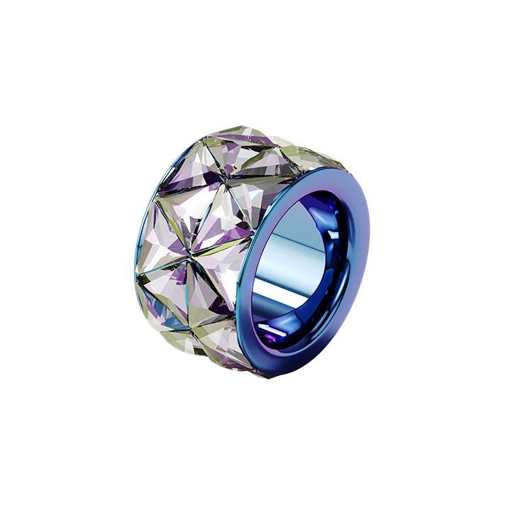 Swarovski Curiosa Personality High-End Minimalist Style Ring Women rings Blue 5610825 Box (Random Color),55