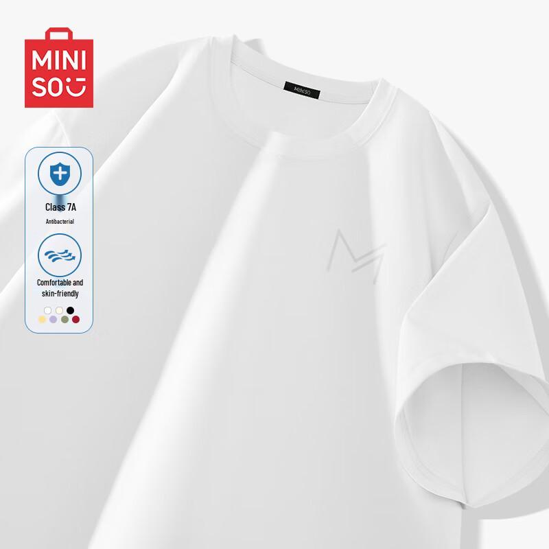 MINISO Мужская футболка с коротким рукавом, антибактериальная M