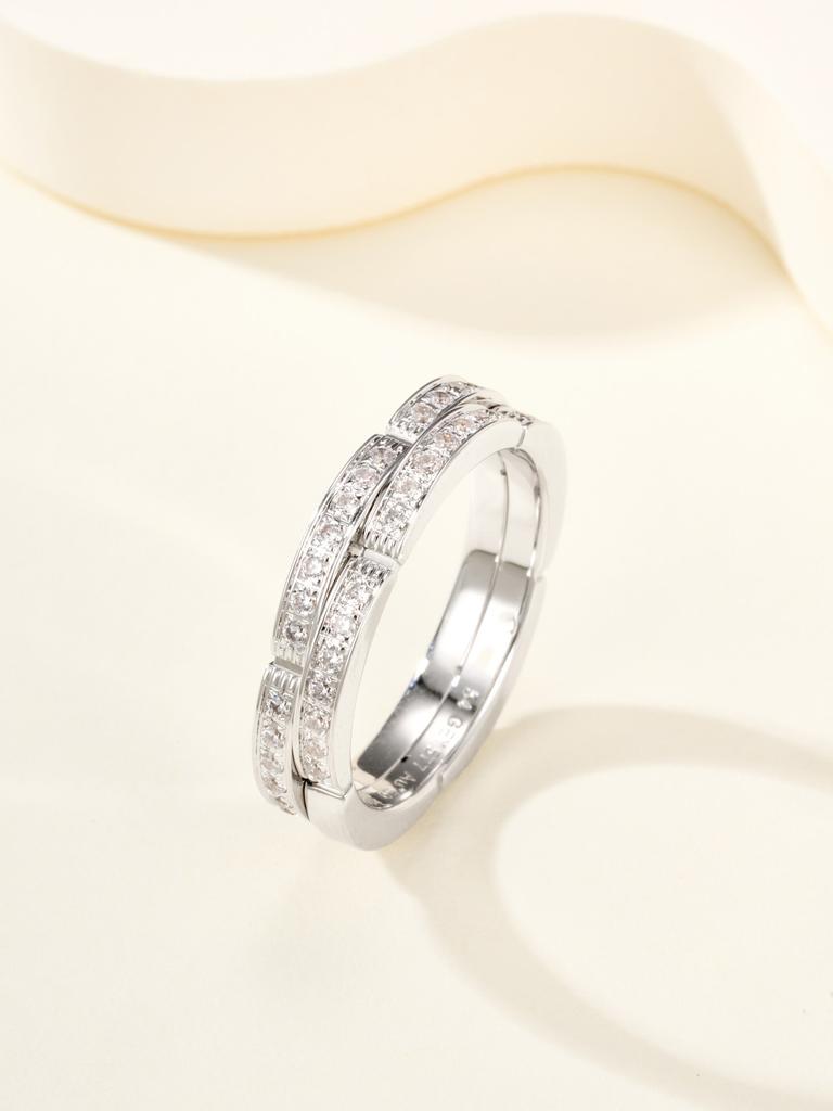 Wide Style Full Diamond Ring for Daily Wear Exquisite Craftsmanship for Men and Women Gifts for Men and Women Birthday Gift