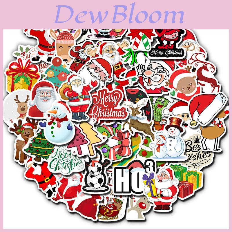 Festive Christmas Series Santa Snowman Stickers Perfect For Suitcases And Laptops