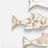 3Pcs/Set Wooden Dolphin Wall Decoration, Flowers Leaves Pattern Fish Wall Art for Beach, Lake House, Nautical Coastal Ocean Theme Hanging Ornament