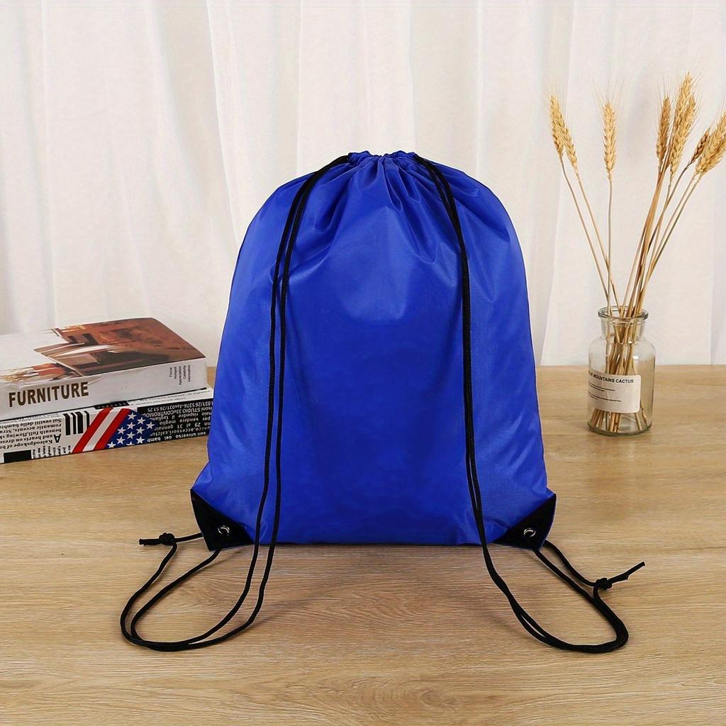 

Waterproof Drawstring Pocket Backpack - Lightweight Durable Outdoor Sports Bag, for Hiking Gym Travel Daily Use, Gifts Bag темно-синий