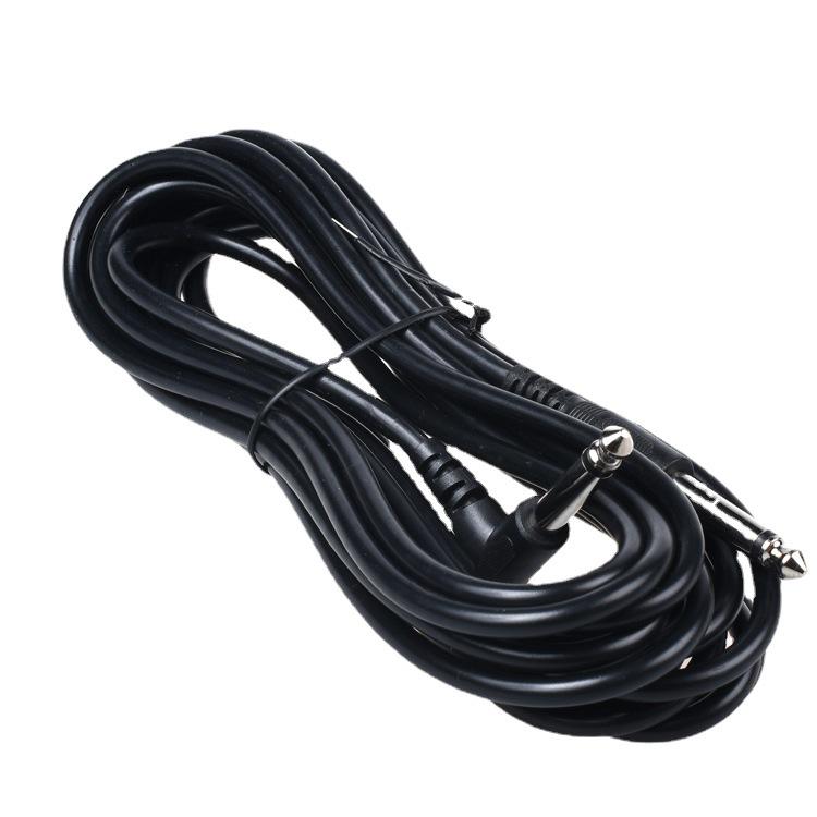Silent Electric Guitar Cable, Black, 6m/3m, Angled Head, Noise Reduction Shielded, for Acoustic/Electric Guitar.
