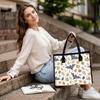 Halloween Pattern Pumpkin Bat Tote Bag Portable Fashion Autumn Daily Handbag for Women