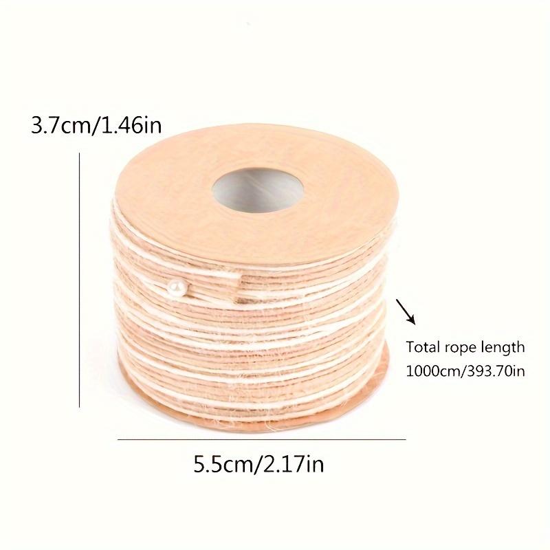 393.7-inch Natural Jute Rope, Suitable for Crafts, Gift Wrapping, and DIY Projects Durable Beige Jute Cord with Spool For Handicrafts Garden Gifts