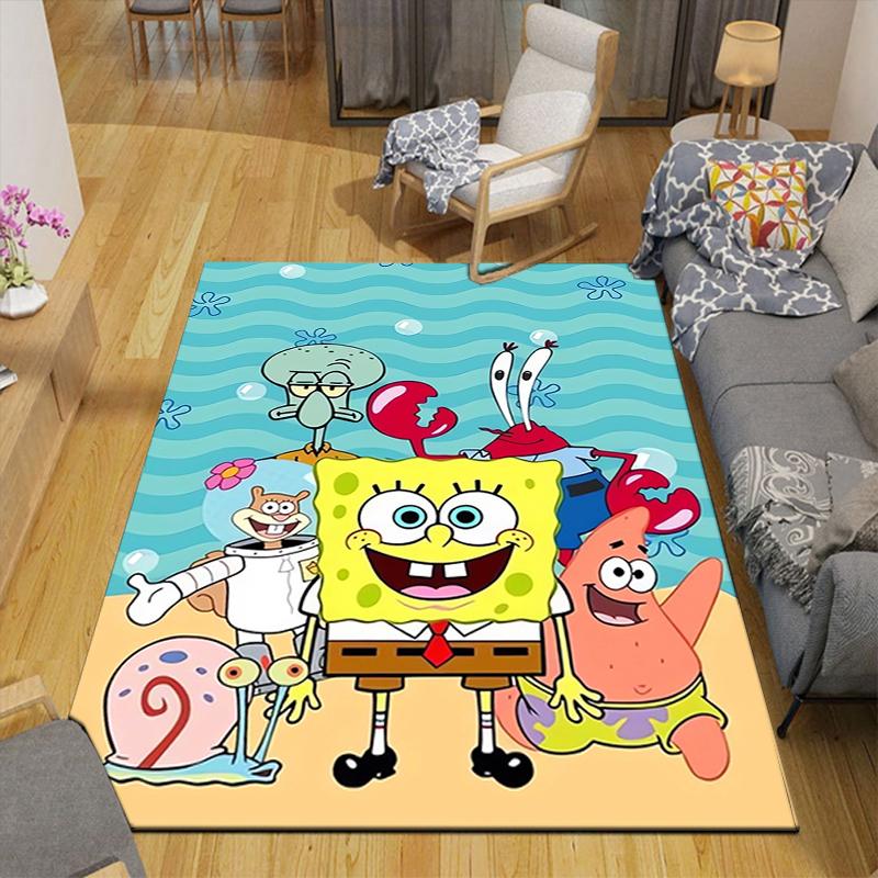 1Pc Spongebob Friends Rug, Office Carpet Indoor Outdoor Doormat, Non-Slip, Comfortable, Living, Christmas Halloween, Xmas Gift El140
