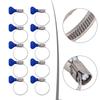 10 Pieces Hose Clamps Stainless Steel Hose Clamps High Clamping Force Non-slip Grooves Secure Hold User-friendly Design