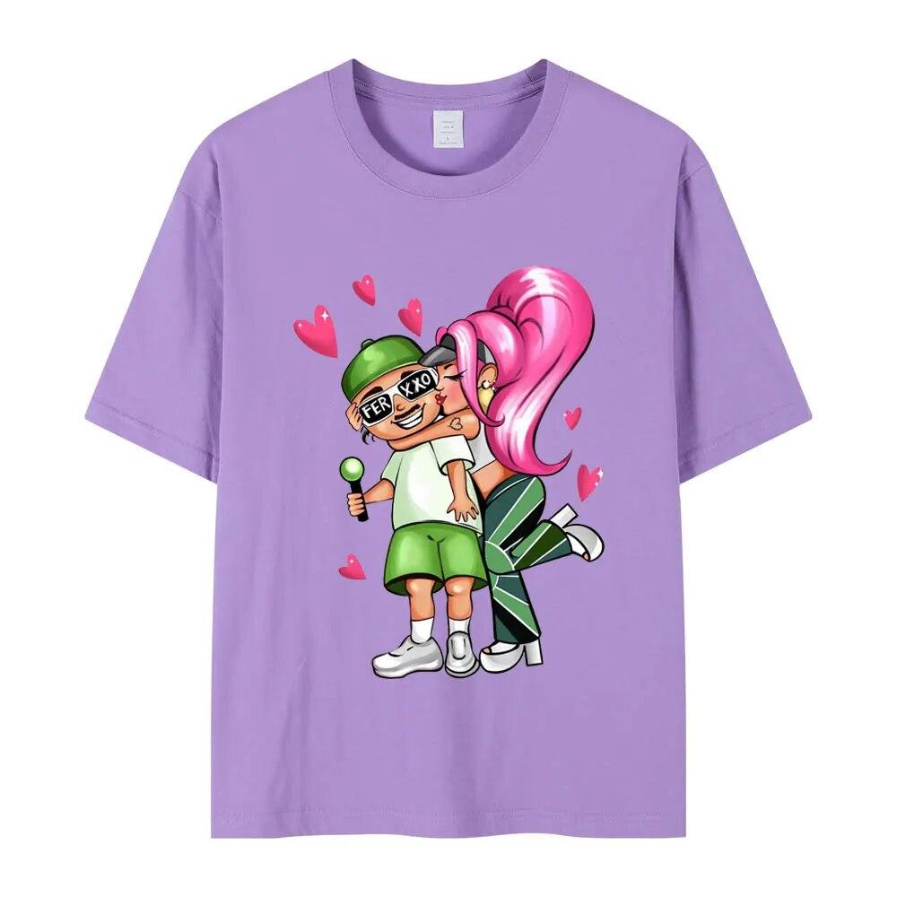 2023 Feid Ferxxo Tour Potisk Trička Unisex Dámská Letní Módní Estetická Trička Street Hip Hop Oversized Tričko s Krátkým Rukávem