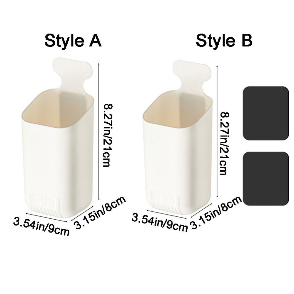 Punch-free Magnetic Storage Box Plastic Wall-mounted Storage Box Drinking Straws Dispenser  Cabinet