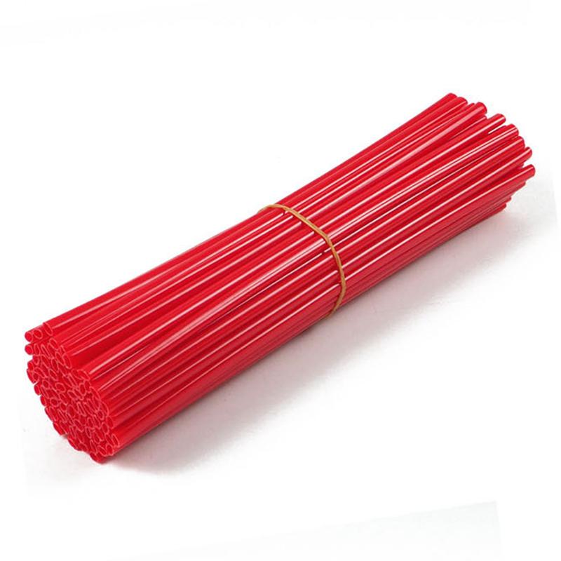 LMoDri 72pcs Bike Wheel Spoke Protector Colorful Motocross Rims Skins Covers Off Road Bike Guard Wraps Kit Motorcycle Bike