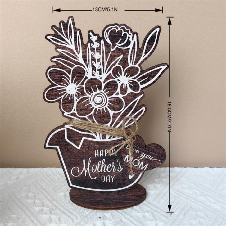 Wood Flower Mom Wood Plate Meaningful Wood Sign Mother Day Grateful Present