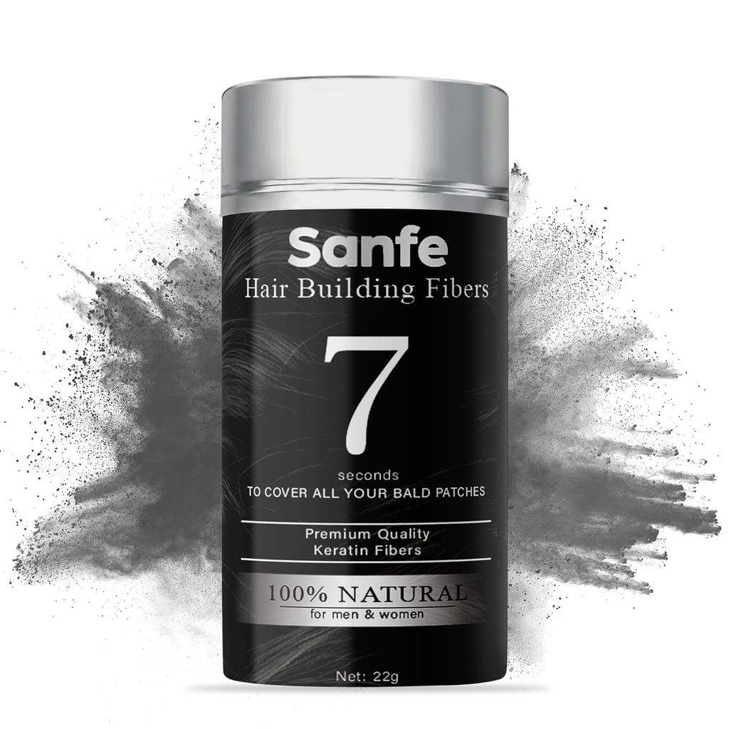 Instant Bald Spot Covering Fibers (22g) | For Fine and Thinning Hair for an Instantly Thicker & Fuller Look - Best Value & Superior Formula | Black