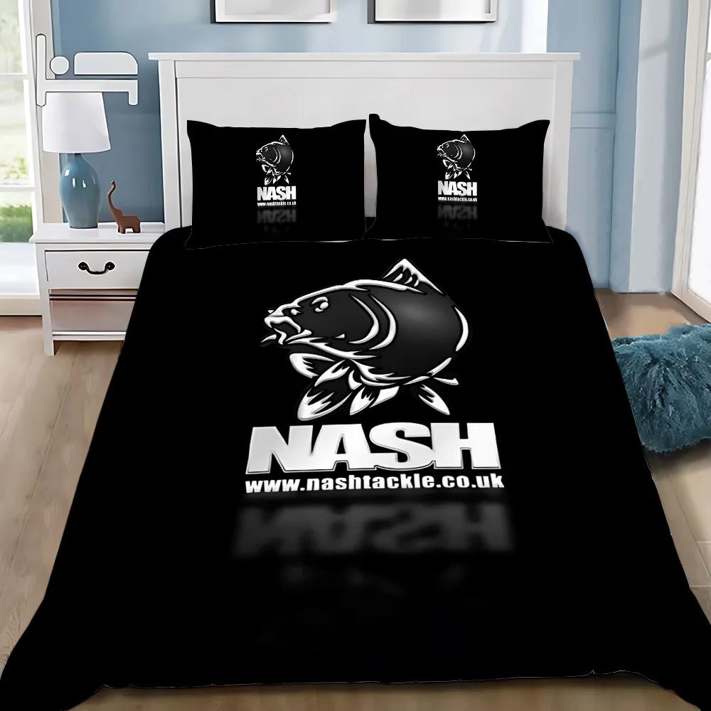 Fashion 3D Print Nash Fishing Logo Duvet Cover Pillowcase Bedding Set Adult Boy Girl Bedroom Decoration Single Double Large Size