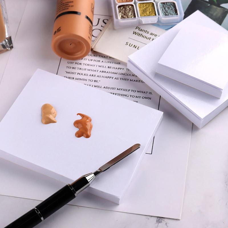 50 Stück Nagelgel-Palette Malwerkzeug Wasserdicht Nagellack Farbmischtablett Einweg Abreißbares Farbtonpapier Klebebuch