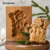 3D-Keksstempel Lebkuchen-Keksform Geschnitzte Keksform Holz-Keksform Backform