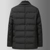 Down Suit Men's Autumn and Winter New Fake Two-piece Suit-style Down Jacket Men's Business Warm Jacket