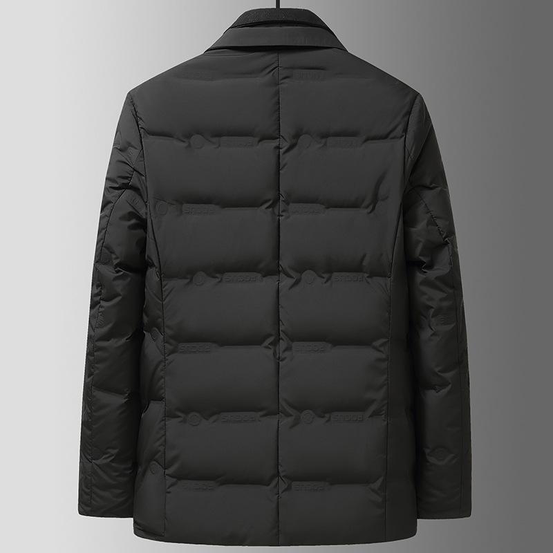 Down Suit Men's Autumn and Winter New Fake Two-piece Suit-style Down Jacket Men's Business Warm Jacket