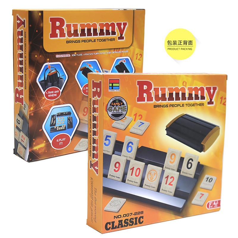 Rummy Number Card Game With Plastic Material For Family Fun And Brain Development