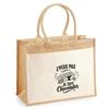Sac Cabas - PLANETEE - J'peux Pas Minimaliste - Toile De Jute &amp; Coton - 43×33×21 Cm (21 L) - Anses Coton