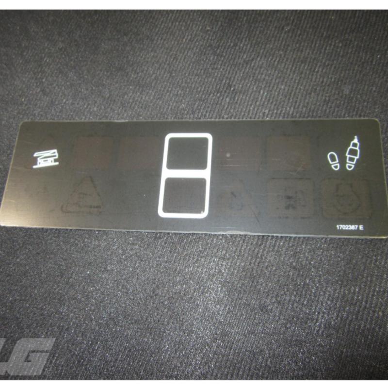 1702387 Decal used For JLG Platform Light Panel Dispiay