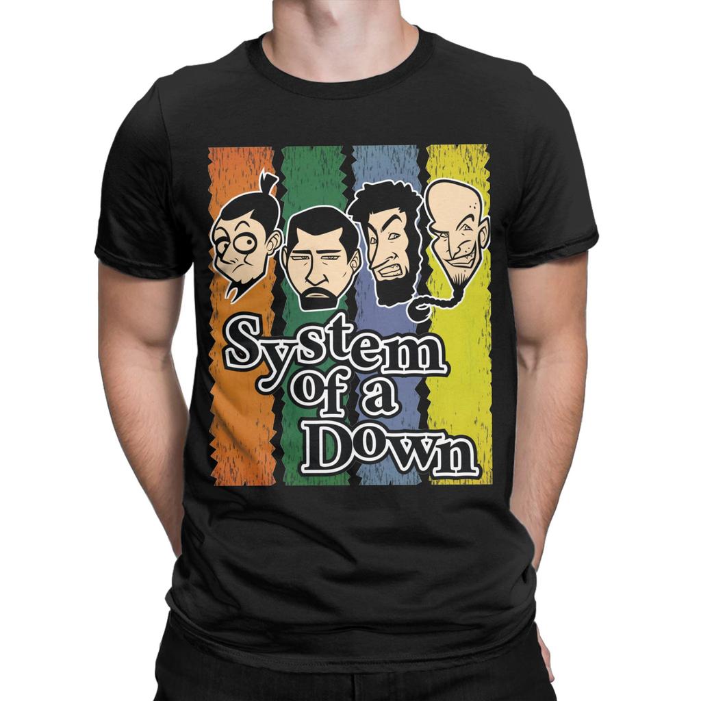 S.O.A.D Retro Heavy Metal Band Musik T-Shirt Baumwolle Vintage T-Shirts Rundhals System Of A Down T-Shirt Neuankömmling