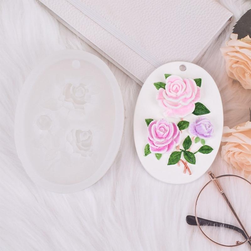 Silicone Candle Moulds Flower Shaped Soap Molds Hand-Making Supplies Non-stick Silicone Material for DIY Hand-Making