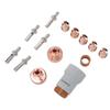 14Pcs Set Plasma Torch Consumables Kit Electrode Nozzle Protective Cover Swirl Circle Set for LC25
